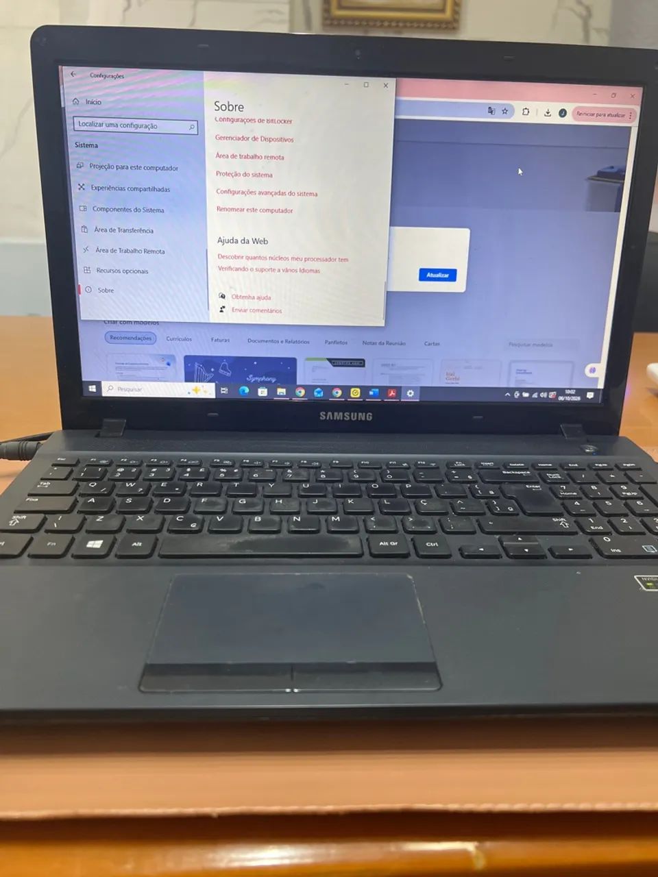 Notebook Samsung Intel core i7 8GB de RAM