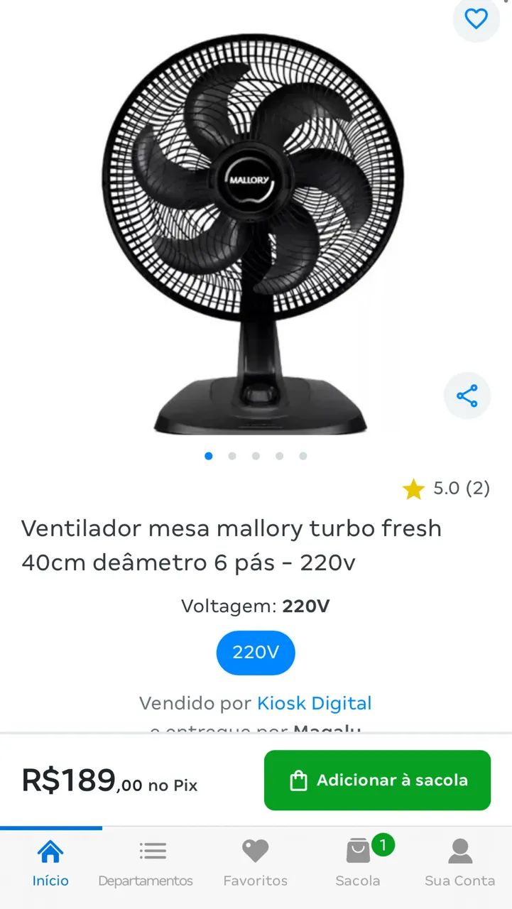 VENTILADOR MALORY 40cm - Foto 5