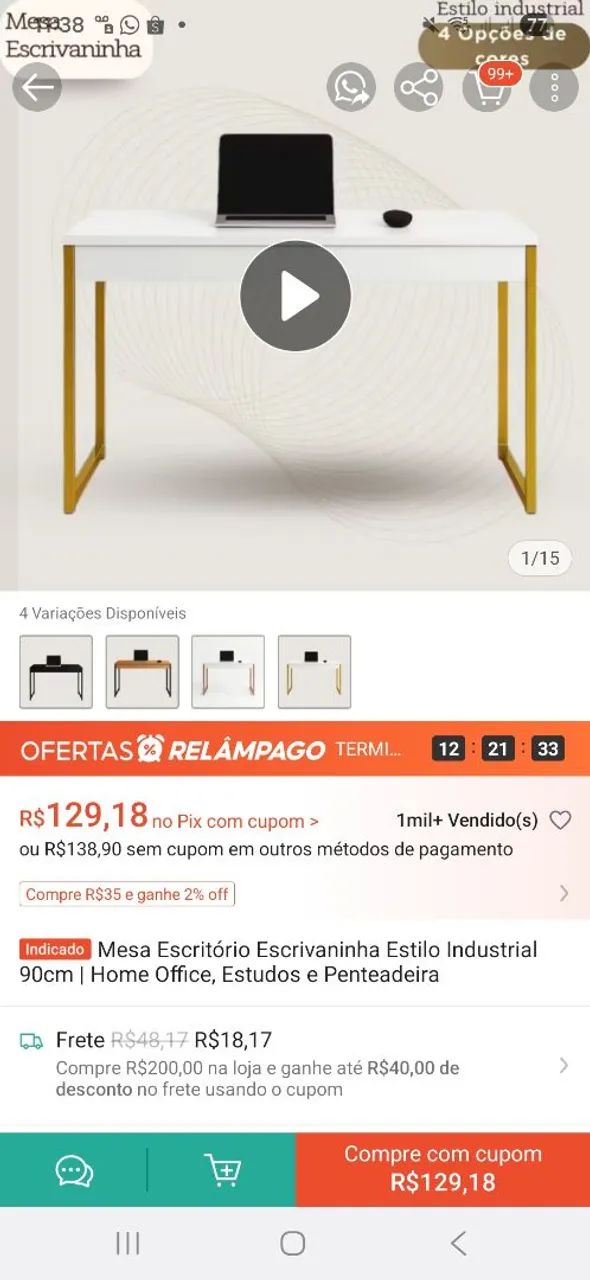 Mesa de metalon - Foto 3