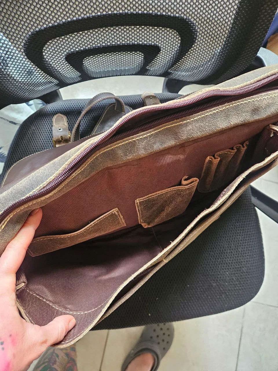Bolsa Transversal Pasta Carteiro SideWalk Couro - Foto 4