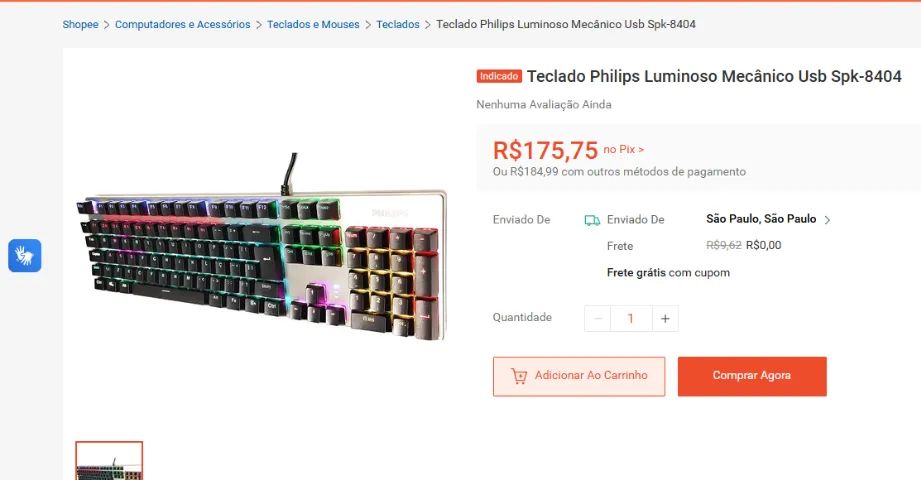 Teclado Mecânico Philips SPK-8404