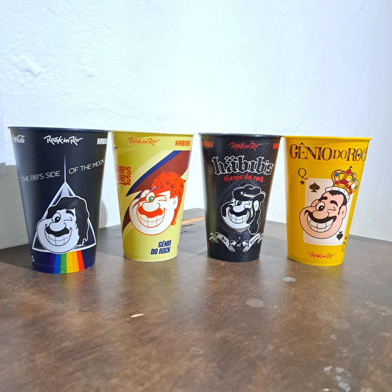 Gênios do Rock - Lote com 4 Copos Habib's
