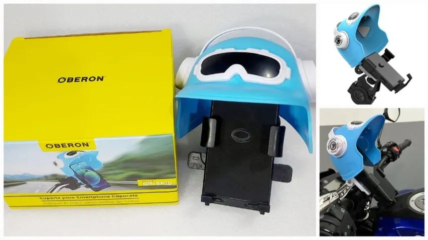 Suporte p Celular Capacete de Moto Universal Oberon - Or-sp10 *ENTREGA GRÁTIS* - Foto 2