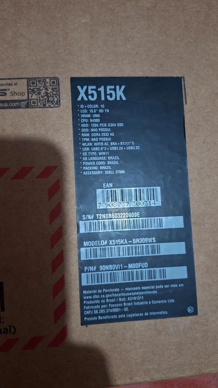 Vendo um notebook 