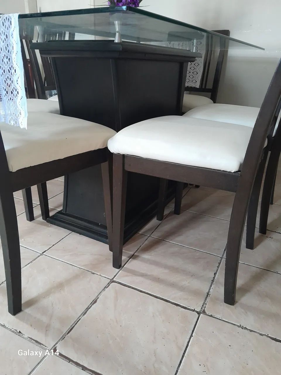 Mesa de vidro + 6 cadeiras - Foto 5
