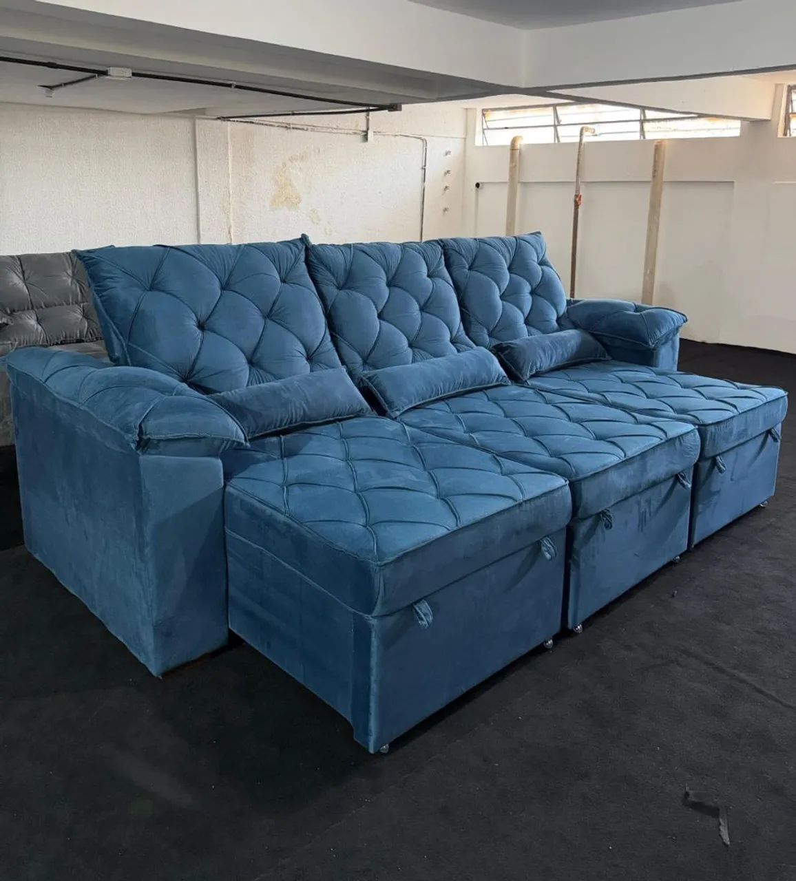 Promoção sofá retrátil e reclinável 2.90 Largura apronta entrega 