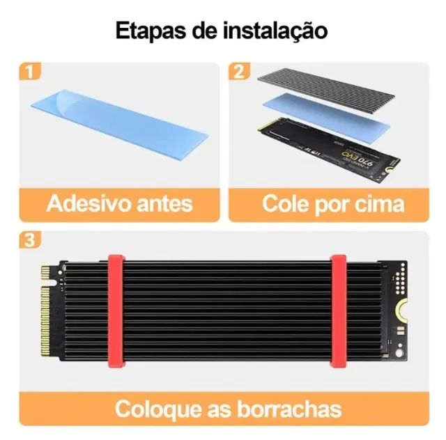 DISSIPADOR SSD M.2 NGFF E NVME - Foto 3