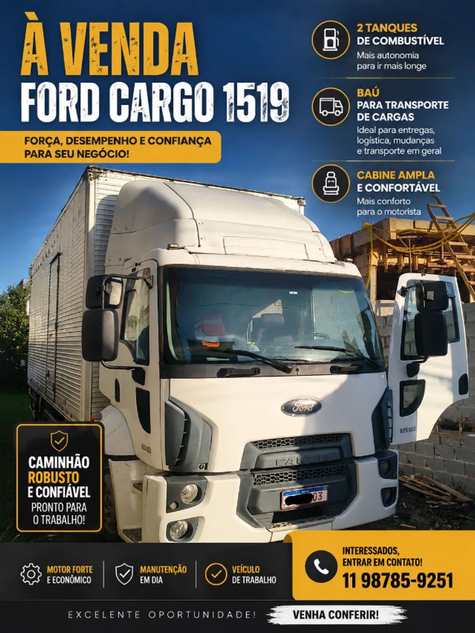 FORD CARGO 1519 Baú