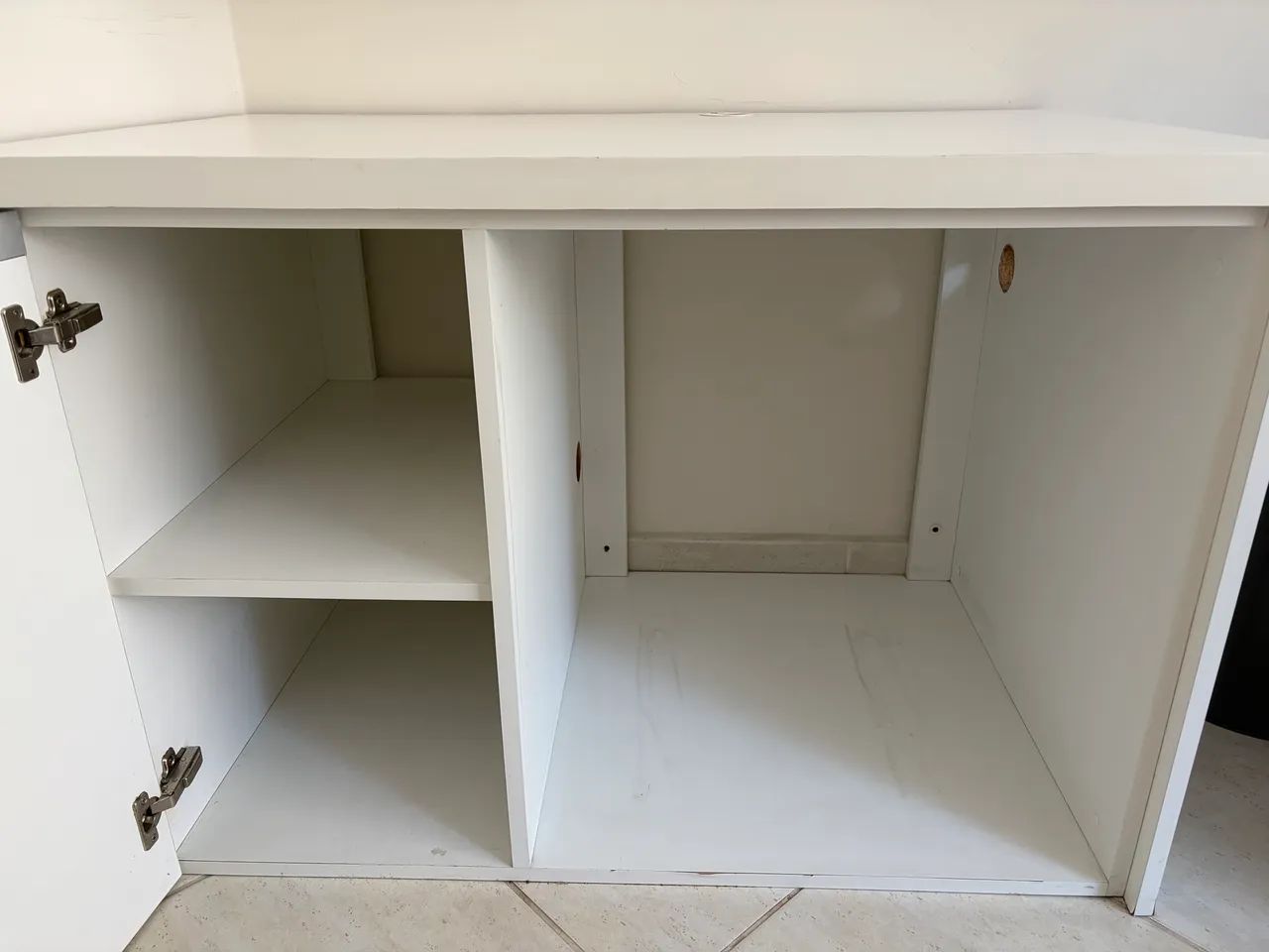 Armário suspenso MDF branco 