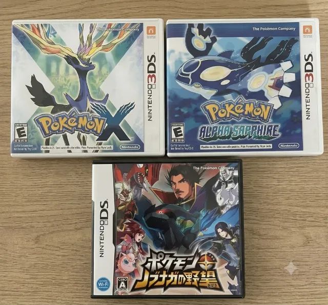 Jogos  de Nintendo Pokemon X, Alpha Sapphire e Conquest(JP)