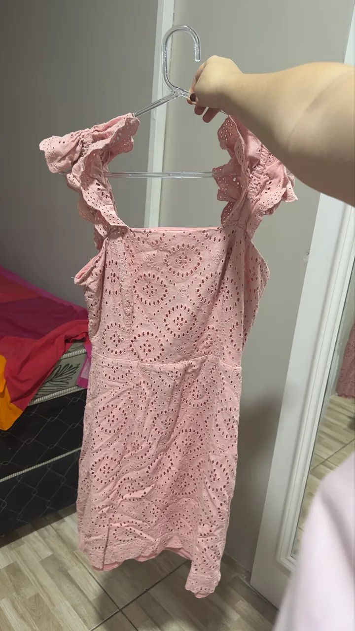 Vestido conjugal laise rosa - Foto 3