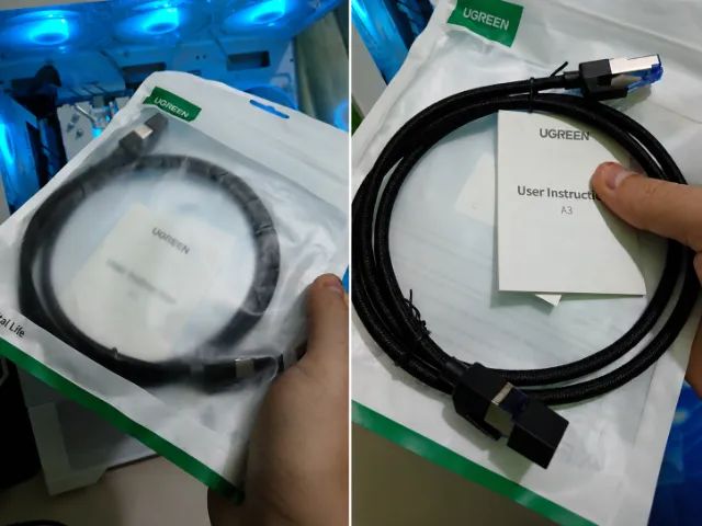 Cabo Ethernet ,CAT8 UGREEN Comprimento: 1Metro