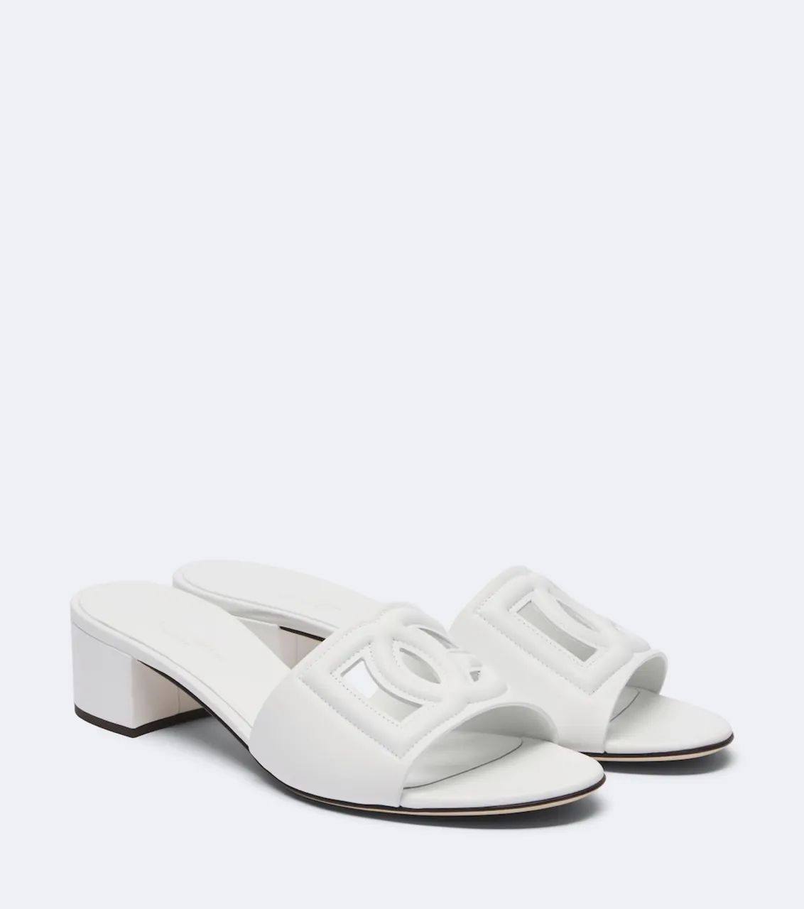 DOLCE & GABBANA - Mule Branco em Couro Legítimo - Foto 3