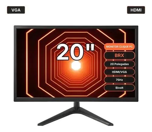 Monitor 20 polegadas brx Led 75hz  - Foto 2