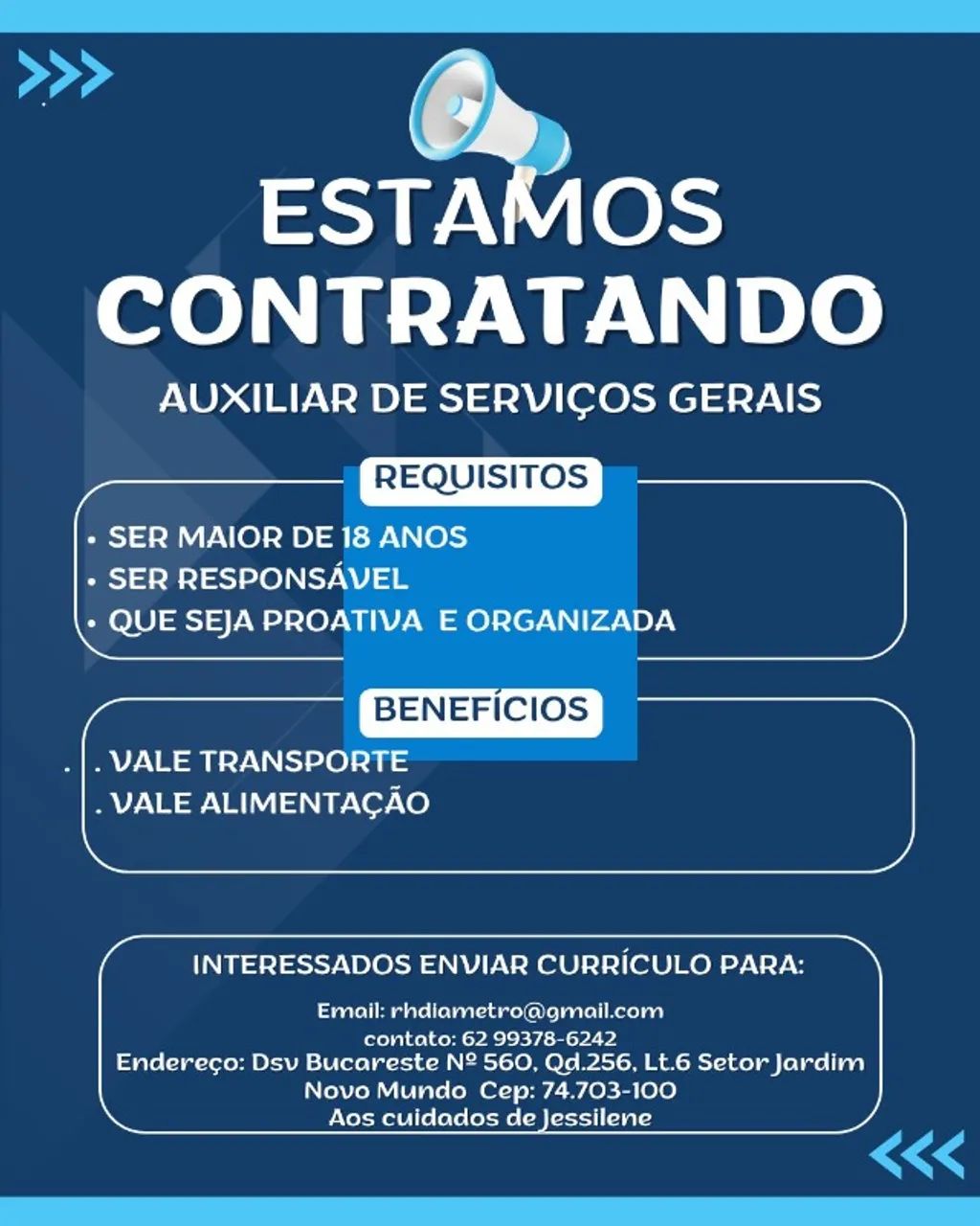 Auxiliar de Serviços Gerais