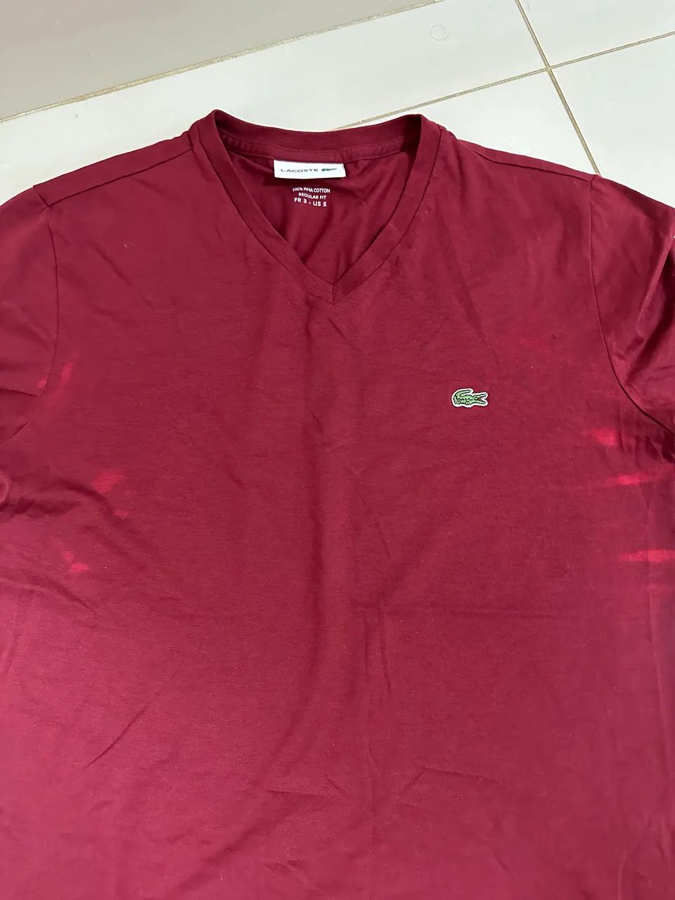 Camiseta Lacoste vermelha P - Foto 4