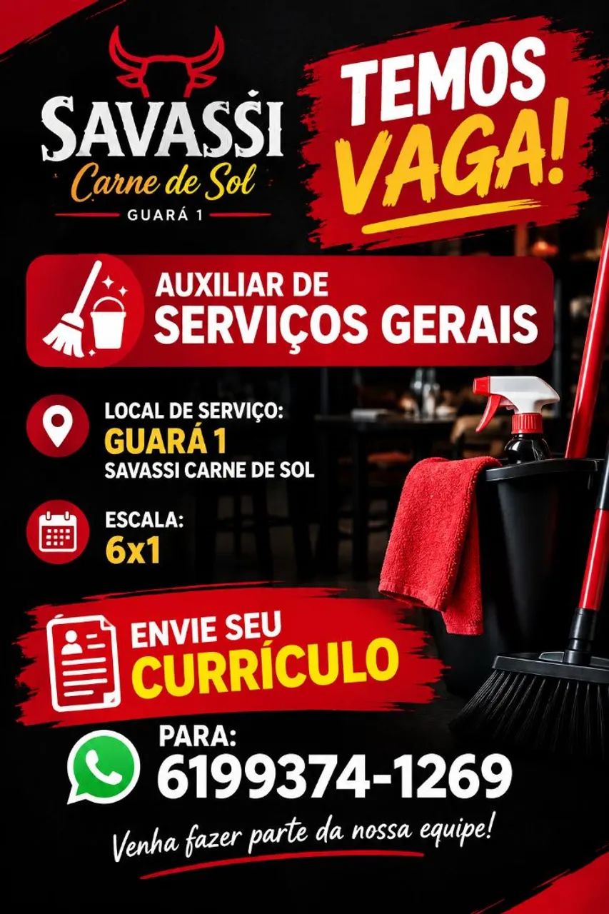 Auxiliar de serviço gerais 