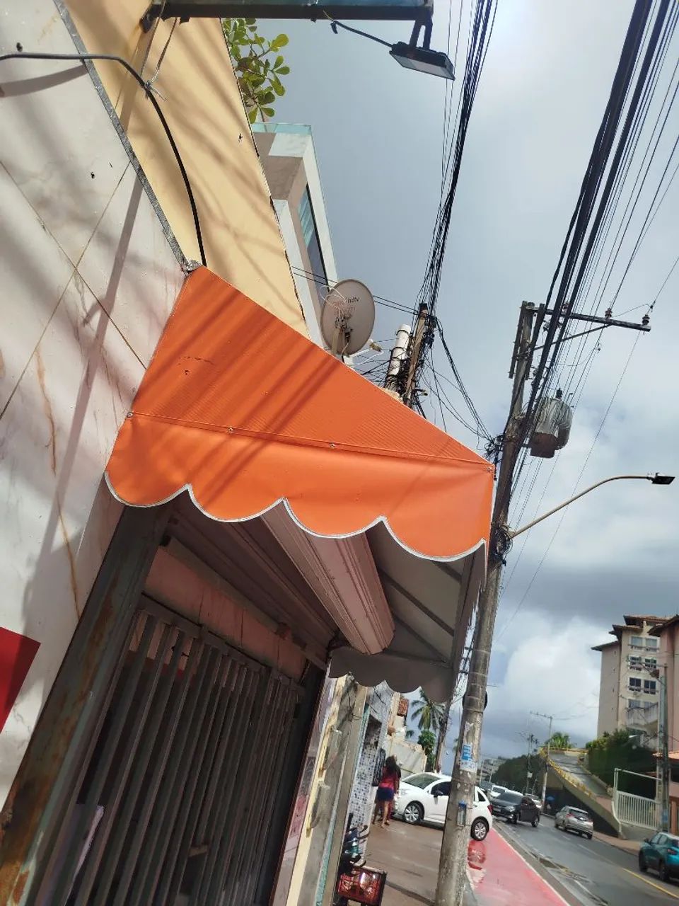 Toldo 2.50x 0.90 - laranja - proteção sol e chuva  - Foto 3