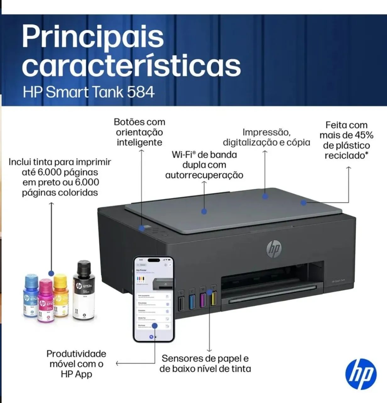 Vendo Impressora HP Smart Tank 584 - Foto 4