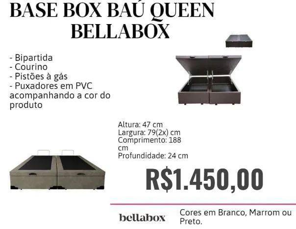 Base Box Baú Queen BellaBox 