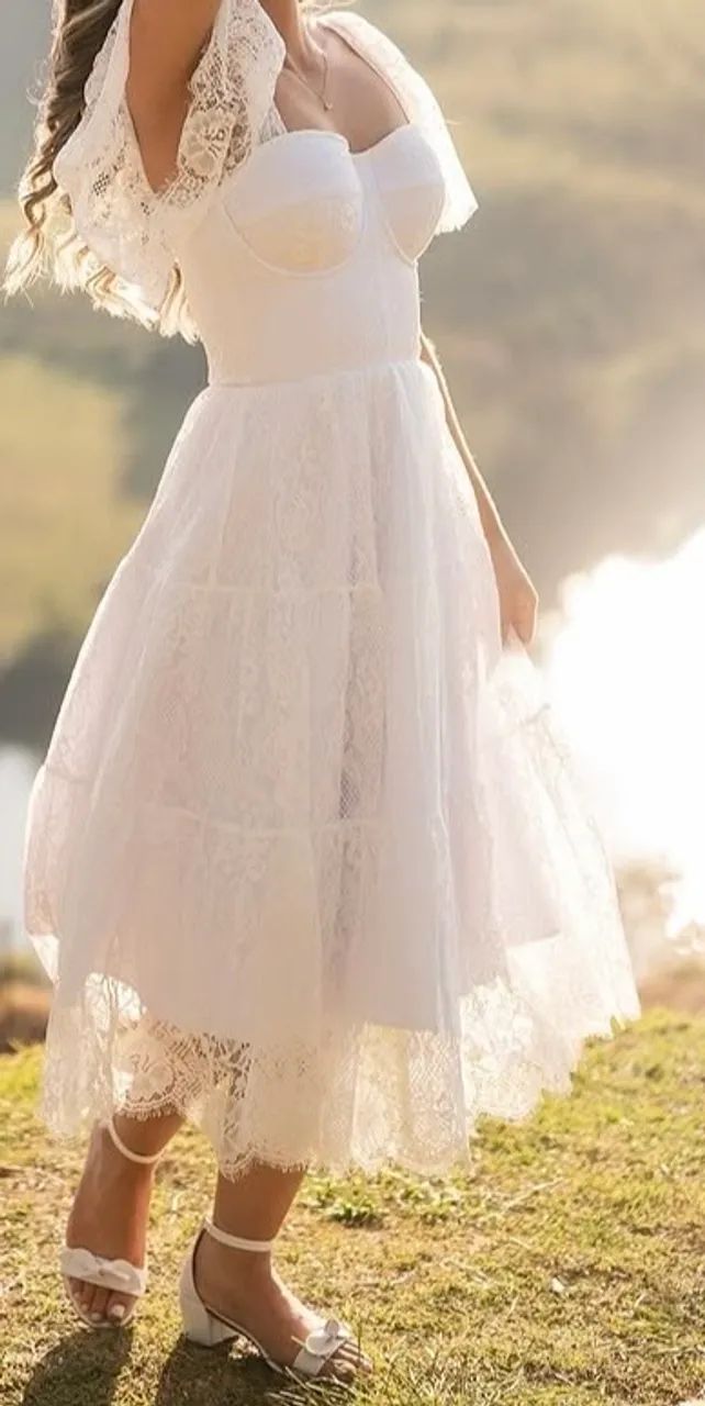 Vestido Renda Casamento Civil