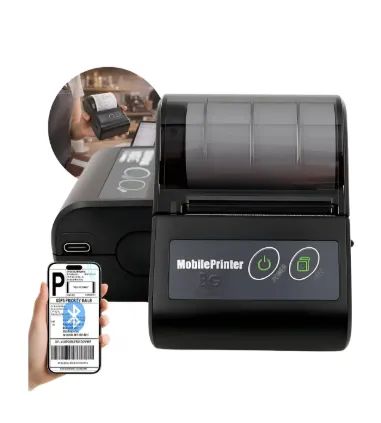 Mini Impressora Portátil Fiscal Bluetooth 58mm Android Ios