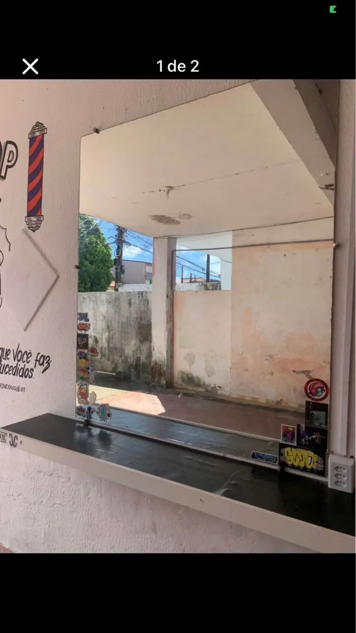 ESPELHO + BANCADA PARA BARBEARIA 