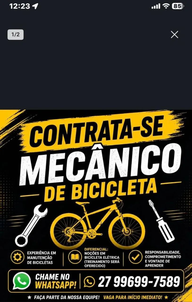 Vaga: Mecânico de Bicicletas com Experiência