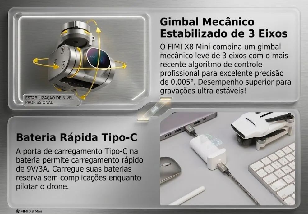 Drone Fimi X8 Mini e acessórios - Lacrado - Foto 5