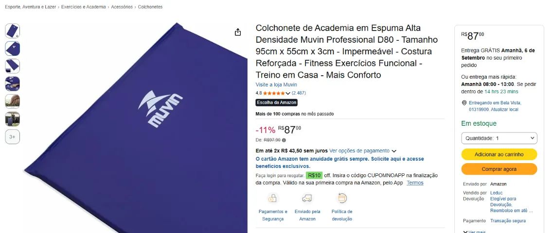COLCHONETE MOVIN DENSIDADE DO COLCHÃO 80! - Foto 4