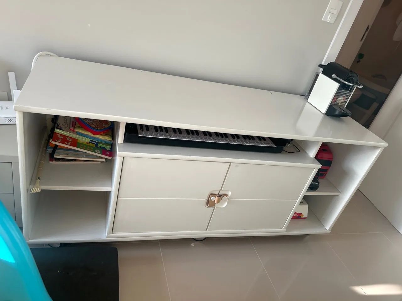 Rack branco mdf 1,53 cm de largura