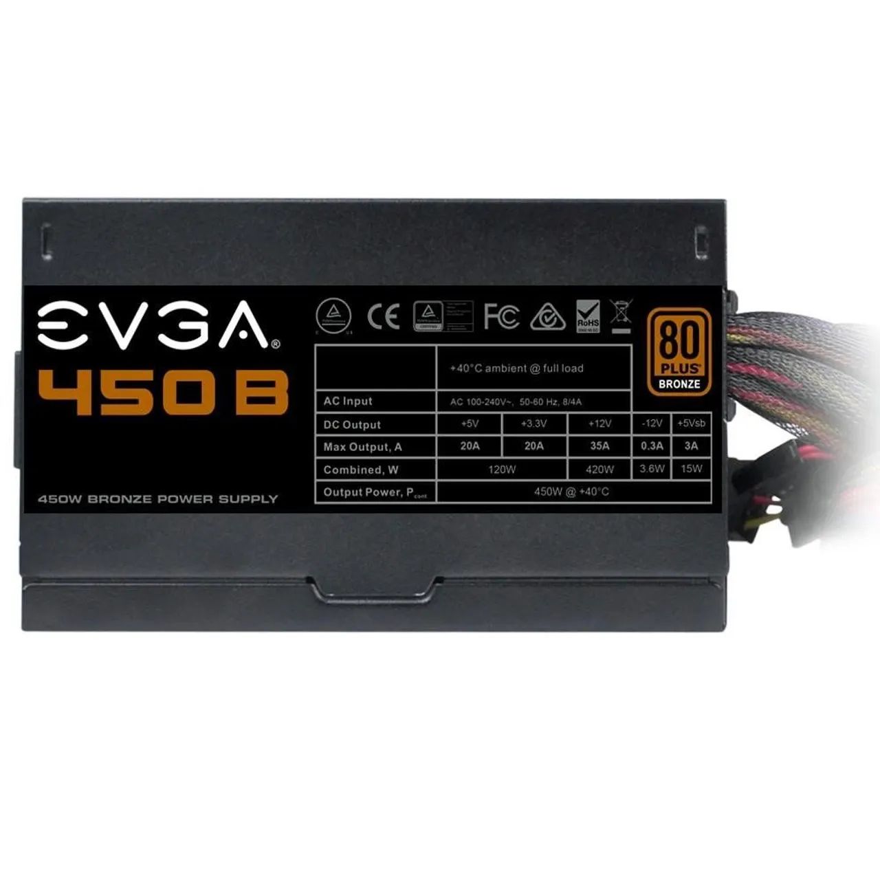Fonte 450 EVGA 80 plus 