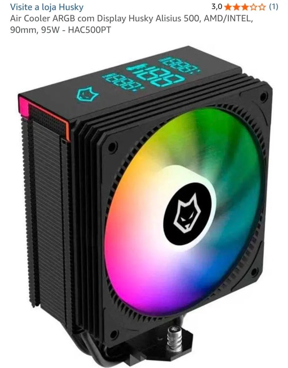 Air Cooler ARGB com Display Husky Alisius 500 - Foto 3