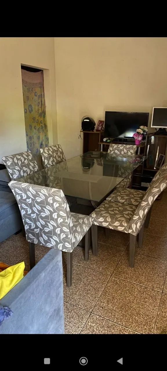 Mesa de vidro com seis cadeiras - Foto 4