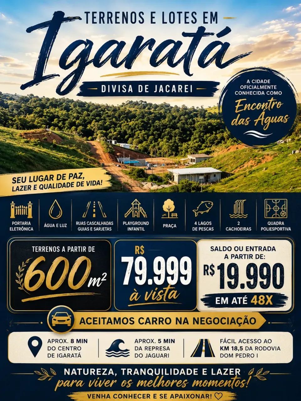 SEU NOVO REFÚGIO EM IGARATÁ: 600m² PARA VIVER, INVESTIR E REALIZAR SONHOS!
