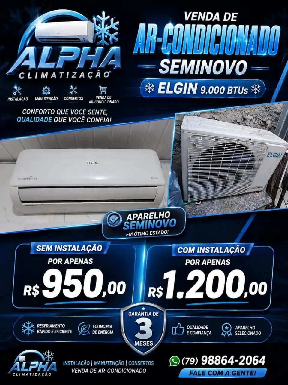 Ar-condicionado semi novo 