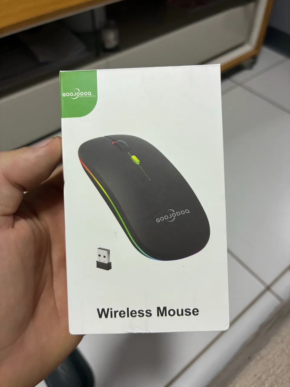 Mouse sem fio com led