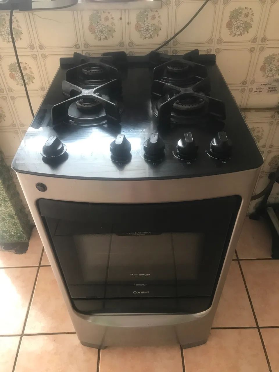 Fogão cônsul inox mesa de vidro com NF - Foto 2