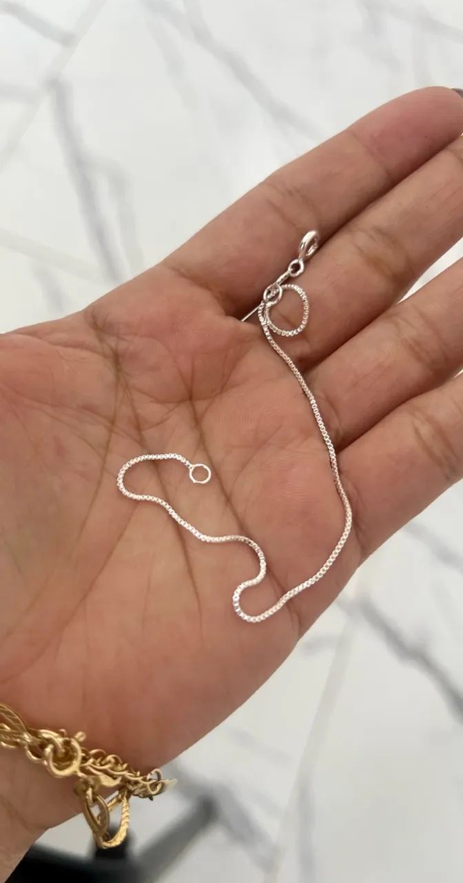Pulseira de prata legítima 