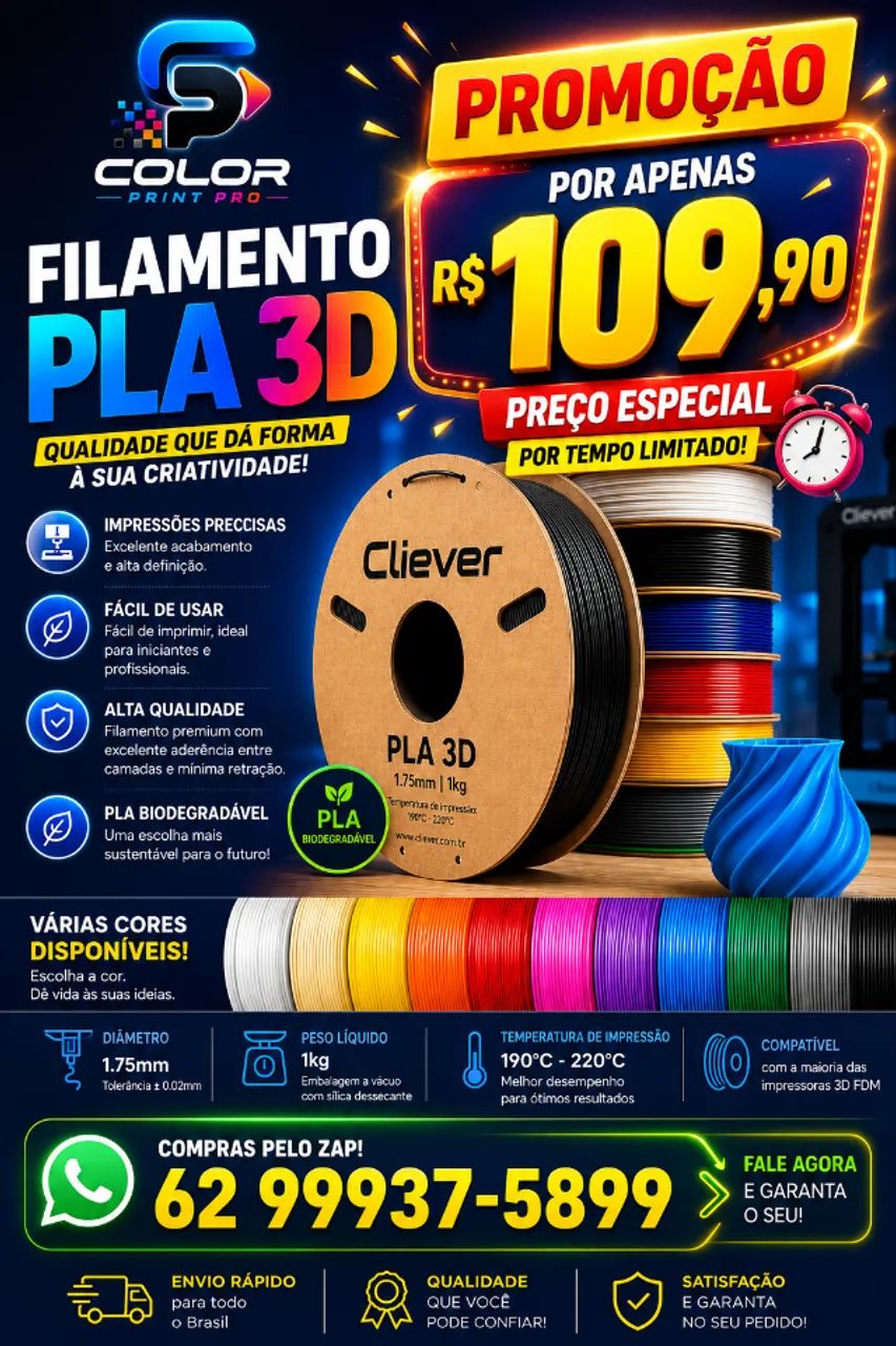 FILAMENTO IMPRESSÃO 3D