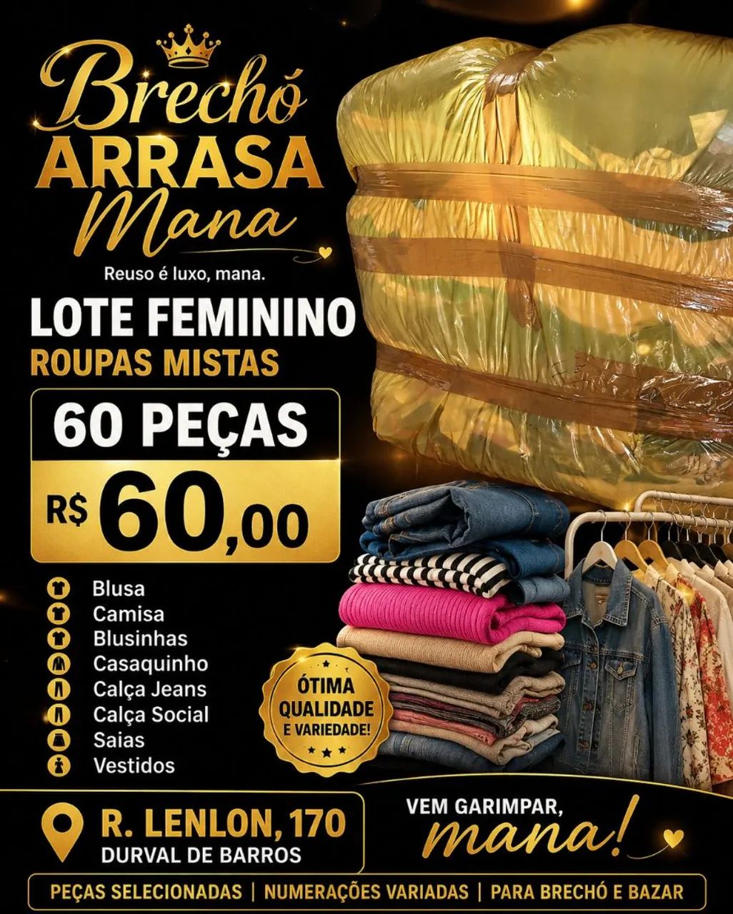Lote feminino misto 