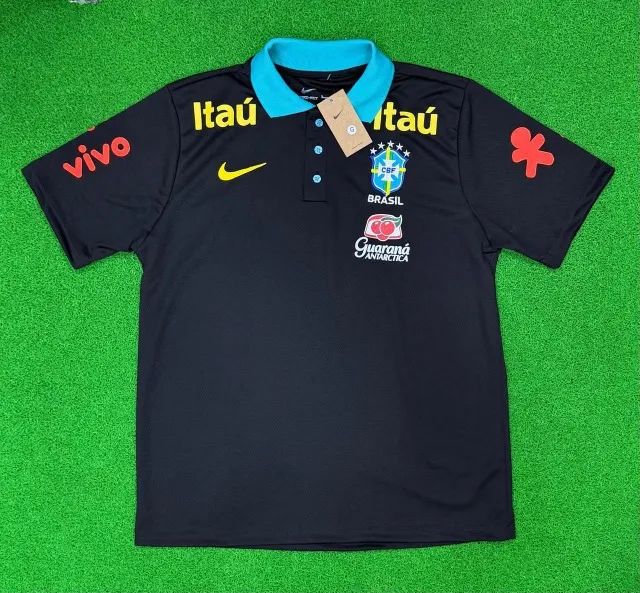 Camisa Polo  Seleção Brasileira  Preta