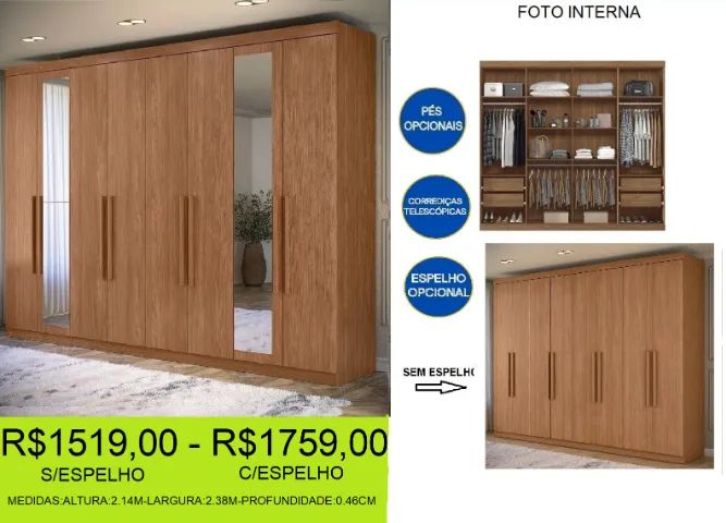 roupeiro - diversas cores  -amplo -compre e retire hoje mesmo  - Foto 4