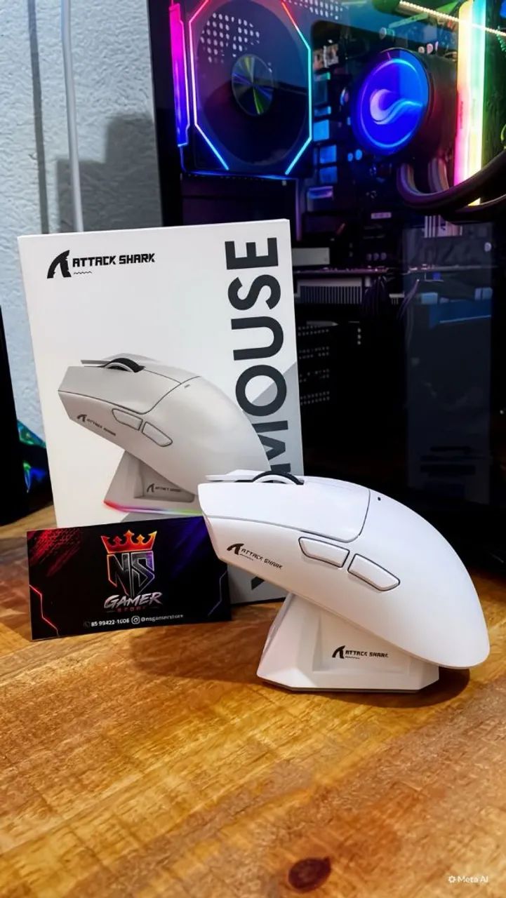 Mouse ATACKSHARK X11 com DOCK de carregamento - Foto 2