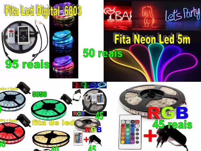 fita de led + fonte - Foto 5
