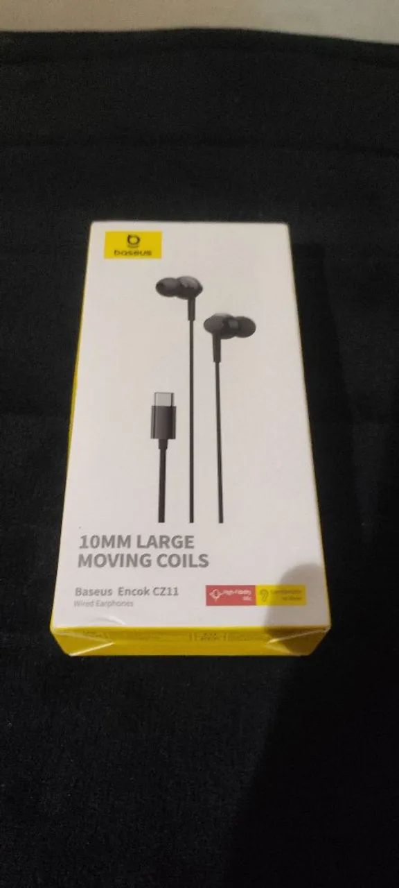 Fone Baseus USB Tipo C Lacrado 