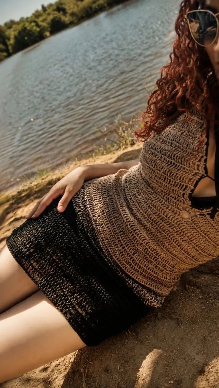 Vestido de crochê, handmade, saída de praia  - Foto 4