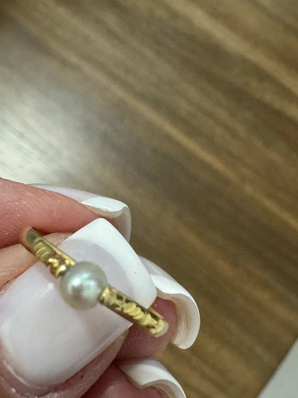 Vendo anel de ouro com pérola  - Foto 5
