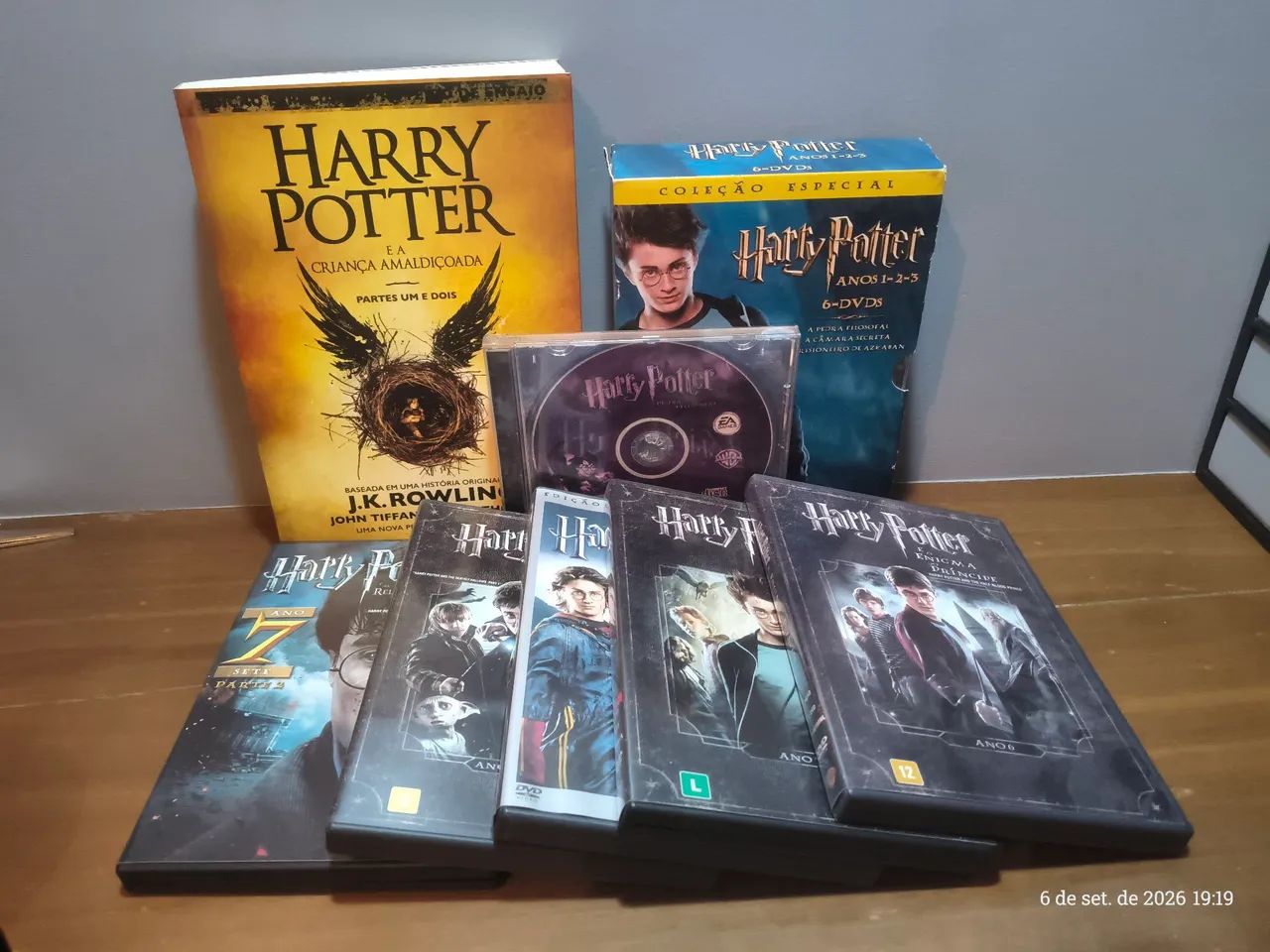 Harry Potter livro e dvd
