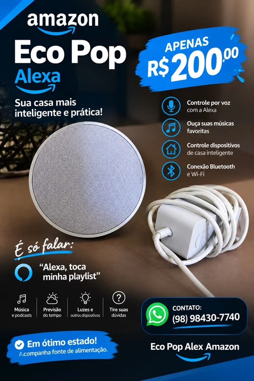 Eco pop Alexa Amazon em ótimo estado de conservação 